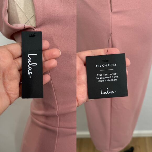 NWT Lulu's Cocktail Club Dress Mauve One Shoulder Midi Party Cocktail Size XS - Picture 13 of 15